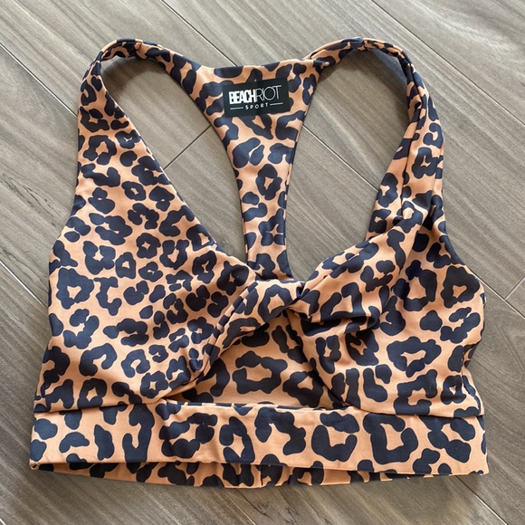 Beach Riot Two-Piece Set - High Waisted Piper Legging Leopard - Picture 4 of 7